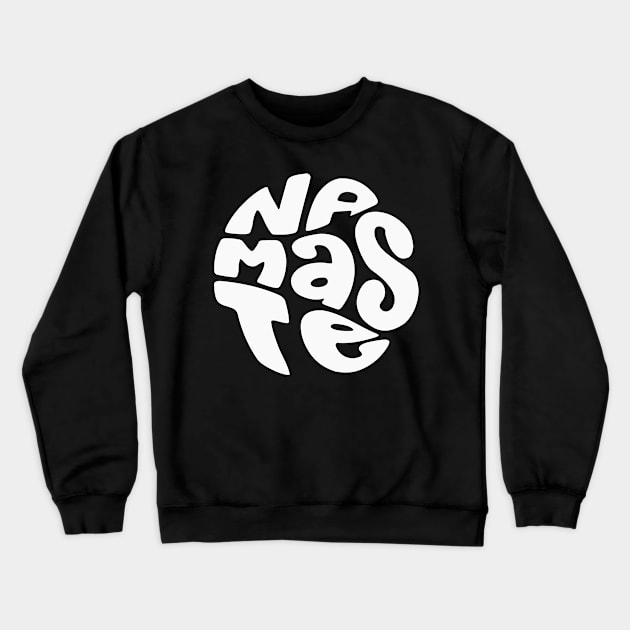 Namaste round circle Crewneck Sweatshirt by CatsCrew